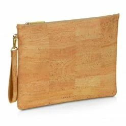 MURMALI Bags Delta Handcrafted Cork Vegan Large Clutch Pouch | Natural 10 MURMALI Bags Delta Handcrafted Cork Vegan Large Clutch Pouch | Natural