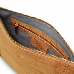 MURMALI Bags Delta Handcrafted Cork Vegan Large Clutch Pouch | Natural 11 MURMALI Bags Delta Handcrafted Cork Vegan Large Clutch Pouch | Natural