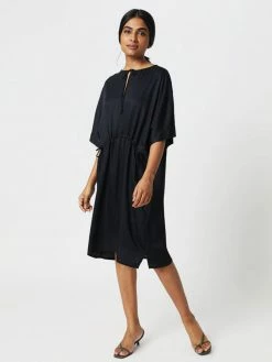 Neu Nomads Clothing Sicily TENCEL™ Vegan Silk Dress | Black