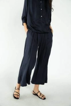 Neu Nomads Clothing Cropped TENCEL™ Vegan Silk Palazzo Trousers | Multiple Colours