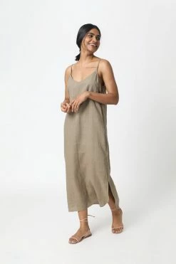 Neu Nomads Clothing Easy Linen Vegan Slip Dress | Multiple Colours