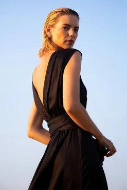 Neu Nomads Grace TENCEL™ Modal Vegan Silk Gown | Black