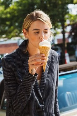 Neu Nomads Karlie Linen Suit Jacket | Black Stripe