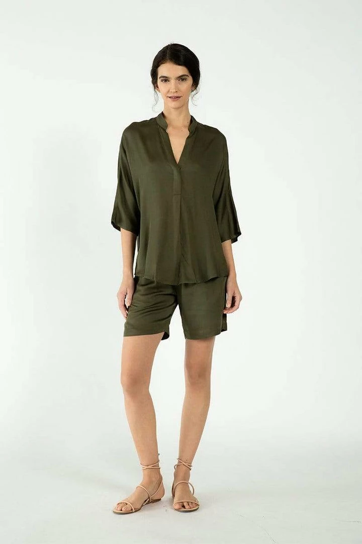 Neu Nomads Kerala TENCEL™ Modal 3/4 Sleeve V-Neck Blouse | Multiple Colours 22 Neu Nomads Kerala TENCEL™ Modal 3/4 Sleeve V-Neck Blouse | Multiple Colours