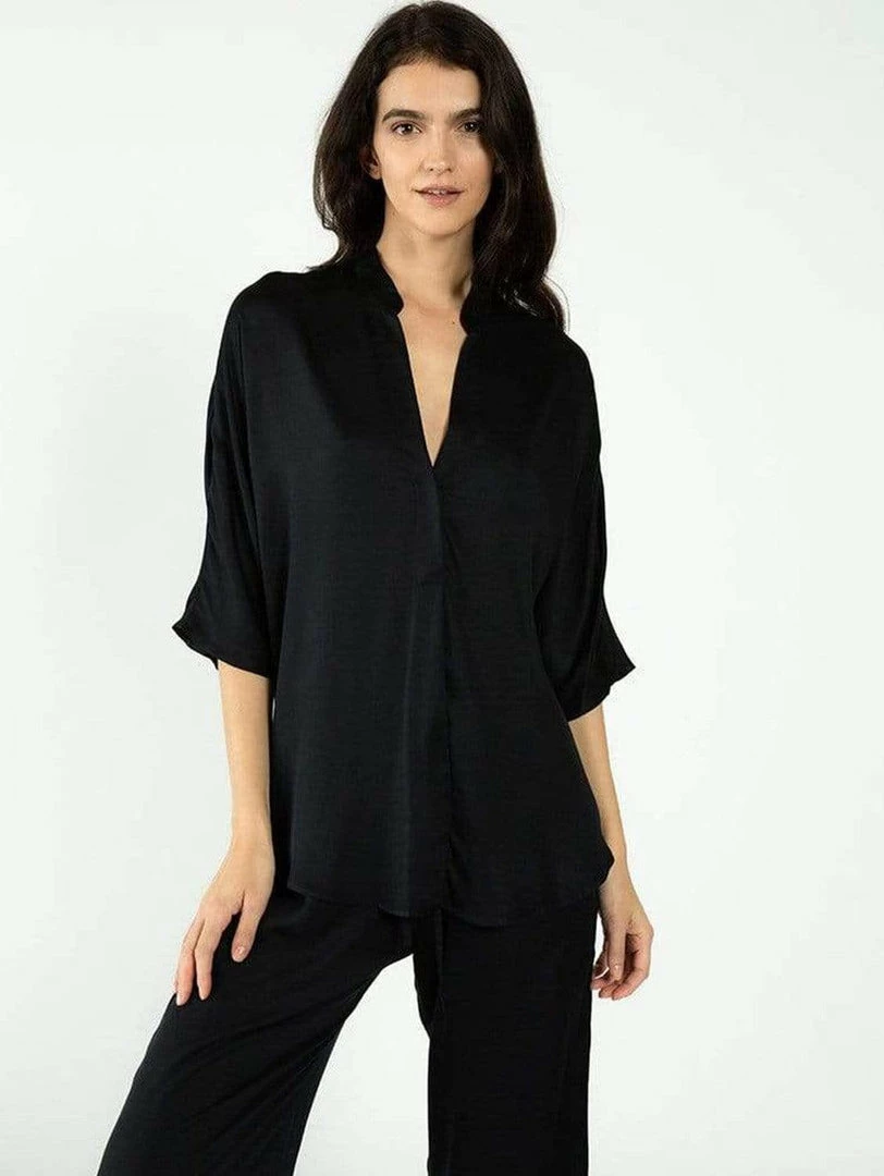 Neu Nomads Kerala TENCEL™ Modal 3/4 Sleeve V-Neck Blouse | Multiple Colours 3 Neu Nomads Kerala TENCEL™ Modal 3/4 Sleeve V-Neck Blouse | Multiple Colours