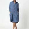 Neu Nomads Petra Long Sleeve Linen Shirt Dress | Chambray Clothing