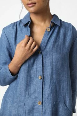 Neu Nomads Petra Long Sleeve Linen Shirt Dress | Chambray Clothing 13 Neu Nomads Petra Long Sleeve Linen Shirt Dress | Chambray Clothing