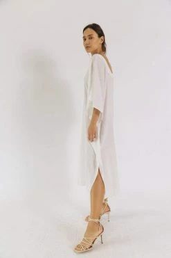 Neu Nomads Clothing Sayulita TENCEL™ Vegan Silk V-Neck Kaftan | Multiple Colours