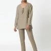 Neu Nomads Teresa Tie Neck Linen 3/4 Sleeve Pullover Top | Multiple Colours 1 Neu Nomads Teresa Tie Neck Linen 3/4 Sleeve Pullover Top | Multiple Colours