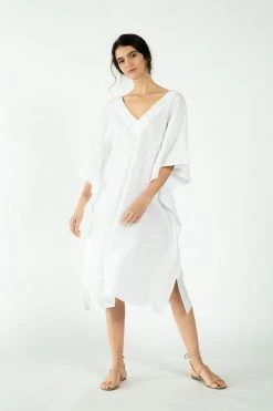 Neu Nomads Clothing V-Neck Formentera Linen Kaftan | Multiple Colours