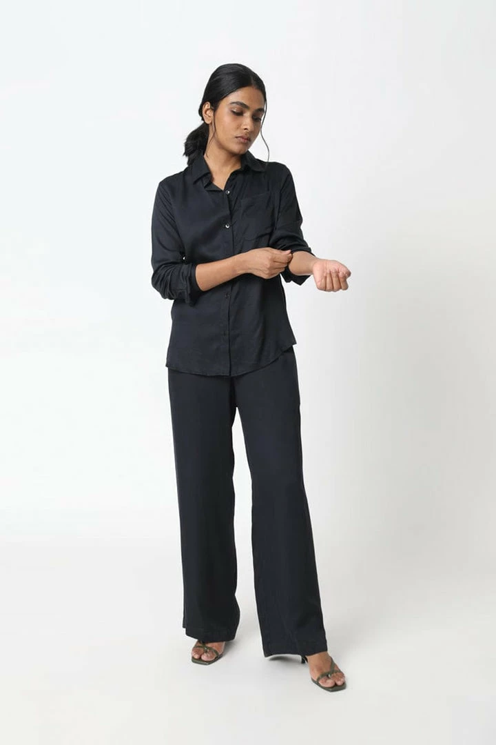 Neu Nomads Wide Leg TENCEL™ Vegan Silk Palazzo Trousers | Multiple Colours 6 Neu Nomads Wide Leg TENCEL™ Vegan Silk Palazzo Trousers | Multiple Colours