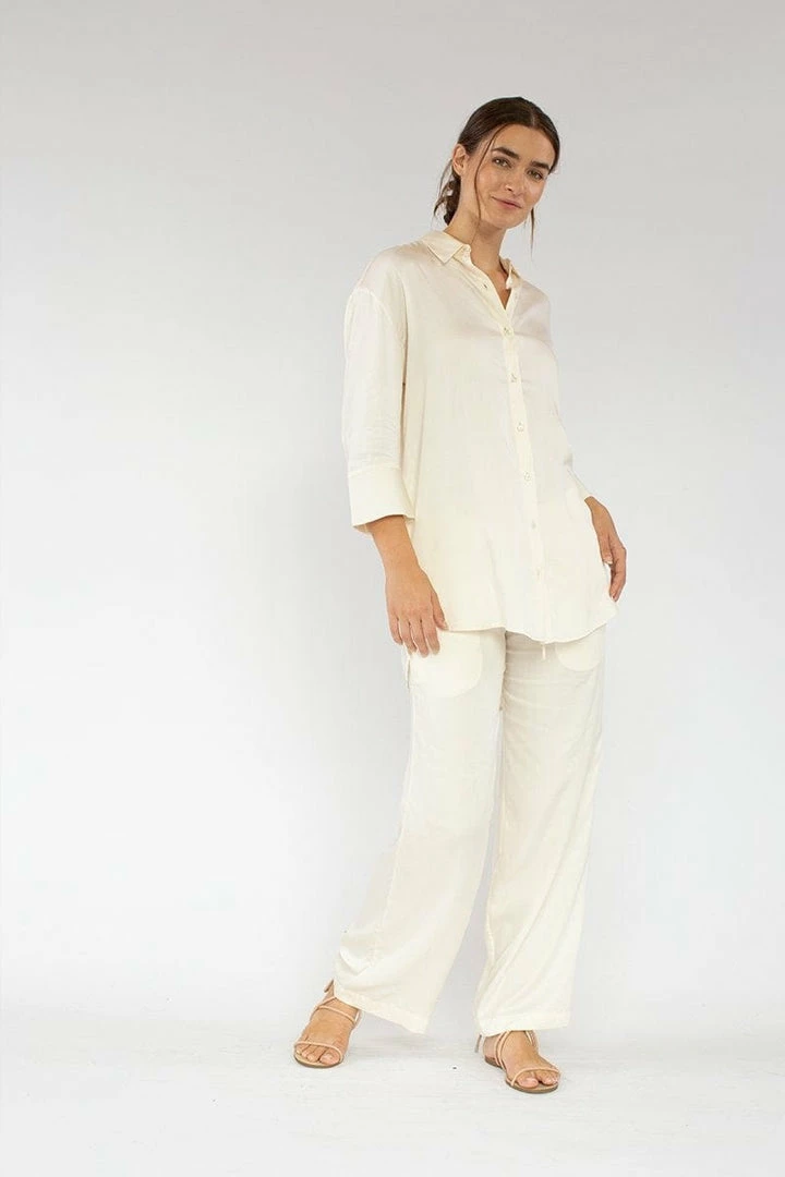 Neu Nomads Wide Leg TENCEL™ Vegan Silk Palazzo Trousers | Multiple Colours 30 Neu Nomads Wide Leg TENCEL™ Vegan Silk Palazzo Trousers | Multiple Colours