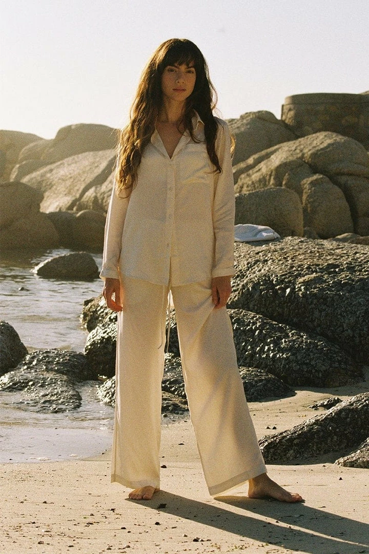 Neu Nomads Wide Leg TENCEL™ Vegan Silk Palazzo Trousers | Multiple Colours 38 Neu Nomads Wide Leg TENCEL™ Vegan Silk Palazzo Trousers | Multiple Colours