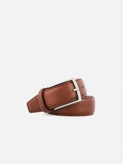 NOAH - Italian Vegan Shoes Accessories 35mm Vegan Leather Belt | Cognac