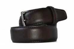 NOAH - Italian Vegan Shoes Accessories 35mm Vegan Leather Belt | Dark Brown