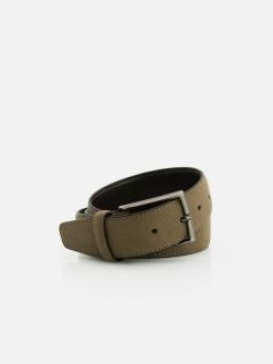 NOAH - Italian Vegan Shoes 35mm Vegan Suede Belt | Taupe Accessories