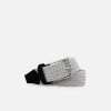 NOAH - Italian Vegan Shoes Unisex Stretchable Woven Vegan Belt | Grey Accessories 2 NOAH - Italian Vegan Shoes Unisex Stretchable Woven Vegan Belt | Grey Accessories