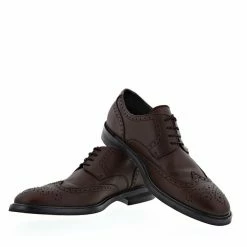NOAH - Italian Vegan Shoes Achille Vegan Nappa Leather Brogued Derby | Brown