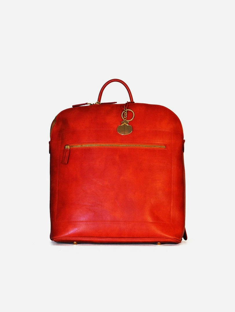 NOAH - Italian Vegan Shoes Bellagio Vegan Leather Backpack | Red Orange Bags 3 NOAH - Italian Vegan Shoes Bellagio Vegan Leather Backpack | Red Orange Bags