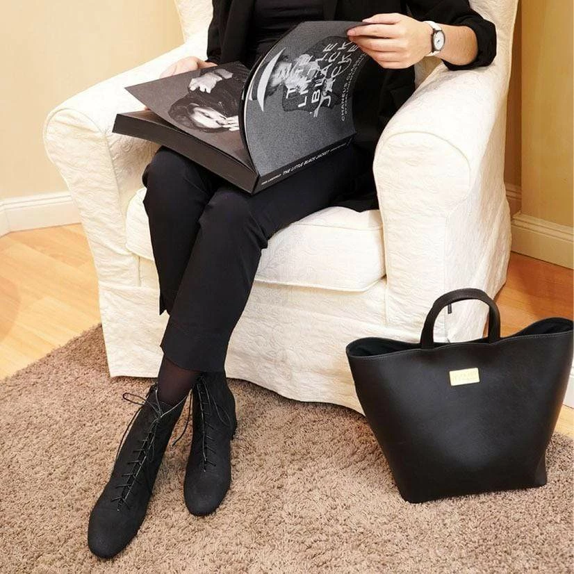 NOAH - Italian Vegan Shoes Carlotta Vegan Suede Lace Up Boot | Black 4 NOAH - Italian Vegan Shoes Carlotta Vegan Suede Lace Up Boot | Black