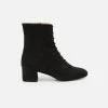 NOAH - Italian Vegan Shoes Carlotta Vegan Suede Lace Up Boot | Black