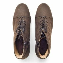 NOAH - Italian Vegan Shoes Carlotta Vegan Suede Lace Up Boot | Brown