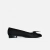NOAH - Italian Vegan Shoes Catherine Vegan Suede Flat | Black