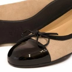 NOAH - Italian Vegan Shoes Catherine Vegan Suede Flat | Beige Nude