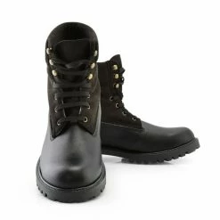 NOAH - Italian Vegan Shoes Claude Vegan Leather & Suede Winter Boot | Black