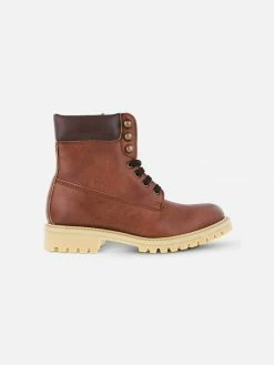 NOAH - Italian Vegan Shoes Claudio Vegan Leather Winter Boot | Brown