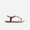 NOAH - Italian Vegan Shoes Diana Vegan Suede Leather Strap Sandal | Red