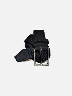 NOAH - Italian Vegan Shoes Unisex Stretchable Woven Vegan Belt | Blue Accessories
