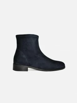 NOAH - Italian Vegan Shoes Rebecca Vegan Suede Ankle Boot | Navy Blue