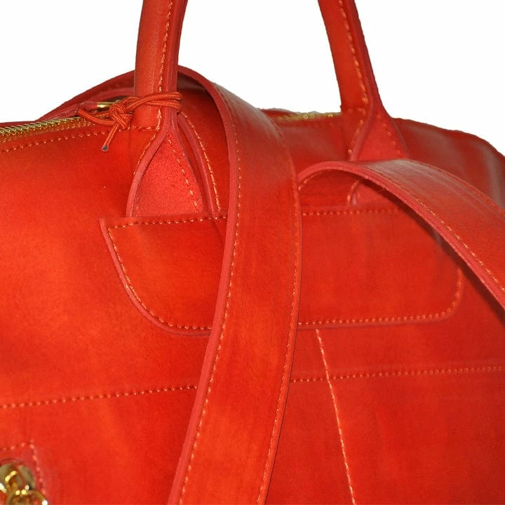 NOAH - Italian Vegan Shoes Bellagio Vegan Leather Backpack | Red Orange Bags 5 NOAH - Italian Vegan Shoes Bellagio Vegan Leather Backpack | Red Orange Bags