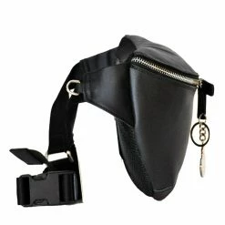 NOAH - Italian Vegan Shoes Lucca Vegan Leather Belt Bag | Black Bags