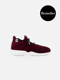 Norm Shoes 1L11-01 Sustainable Ecoantex® Recycled PET Vegan Trainer | Burgundy