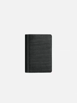Oliver Co. London Bramley Apple Leather & Wood Leather Vegan Passport Holder | Black Accessories