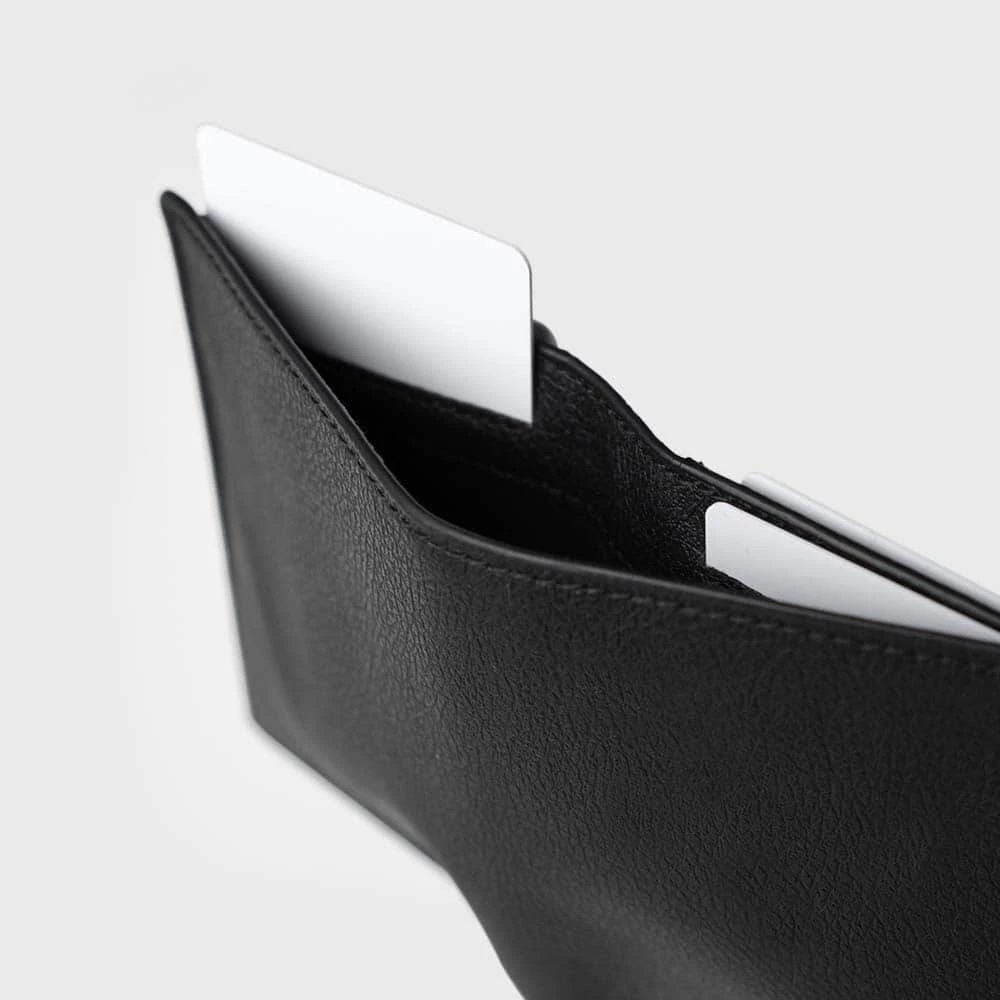 Oliver Co. London RFID Compact Apple Leather Vegan Note Wallet | Black Accessories 6 Oliver Co. London RFID Compact Apple Leather Vegan Note Wallet | Black Accessories