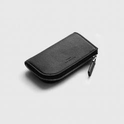 Oliver Co. London Zipped Apple Leather Vegan Pouch | Black Accessories