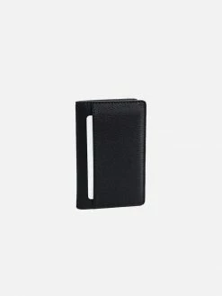 Oliver Co. London RFID Compact Apple Leather Vegan Wallet | Black