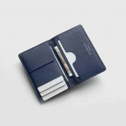 Oliver Co. London RFID Compact Apple Leather Vegan Wallet Gift Set | Coastal Blue Men's Vegan Gifts