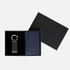 Oliver Co. London RFID Compact Apple Leather Vegan Wallet Gift Set | Coastal Blue Men's Vegan Gifts