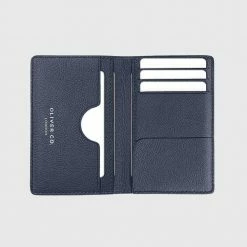 Oliver Co. London RFID Compact Apple Leather Vegan Wallet | Coastal Blue