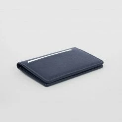 Oliver Co. London RFID Compact Apple Leather Vegan Wallet | Coastal Blue
