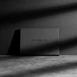 Oliver Co. London Slim Apple Leather Vegan Cardholder Gift Set | Black