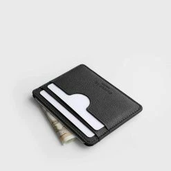 Oliver Co. London Slim Apple Leather Vegan Cardholder | Black 10 Oliver Co. London Slim Apple Leather Vegan Cardholder | Black
