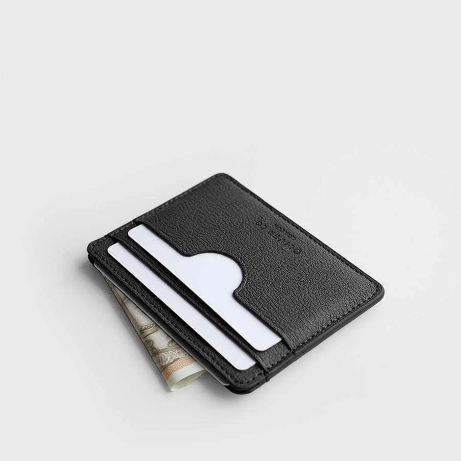 Oliver Co. London Slim Apple Leather Vegan Cardholder | Black 6 Oliver Co. London Slim Apple Leather Vegan Cardholder | Black
