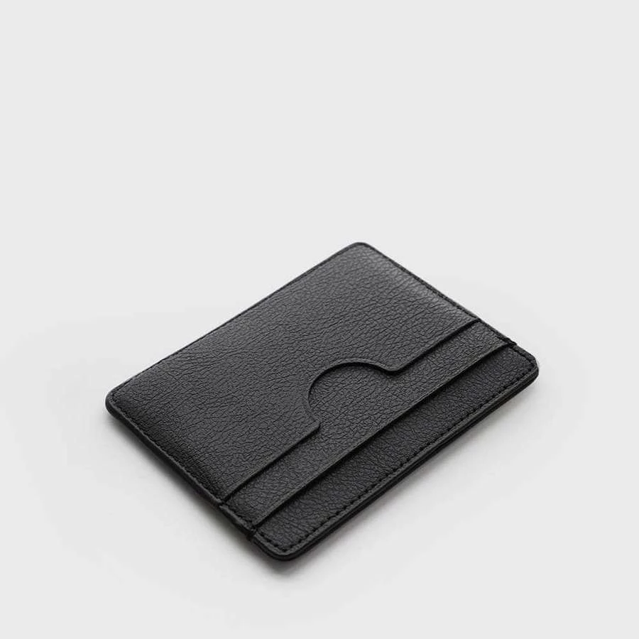 Oliver Co. London Slim Apple Leather Vegan Cardholder | Black 5 Oliver Co. London Slim Apple Leather Vegan Cardholder | Black