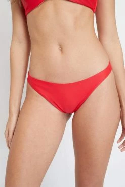 Ozero Swimwear Clothing Como ECONYL® Classic Bikini Bottom | Scarlet Red