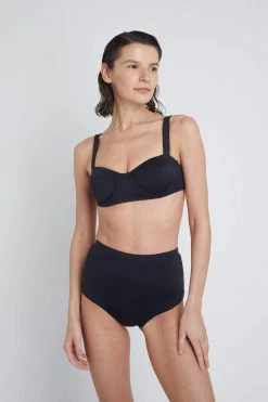 Ozero Swimwear Clothing Constance ECONYL® High Waisted Bikini Bottom | Black 14 Ozero Swimwear Clothing Constance ECONYL® High Waisted Bikini Bottom | Black